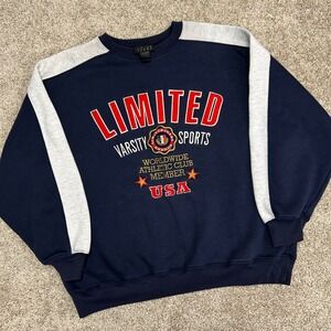 Vintage The Limited Crewneck Sweatshirt Women Siz Large Embroidered Spellout 90s